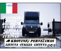 Krovinių pervežimas -- PERKRAUSTYMAS -- Italija -- Lietuva
